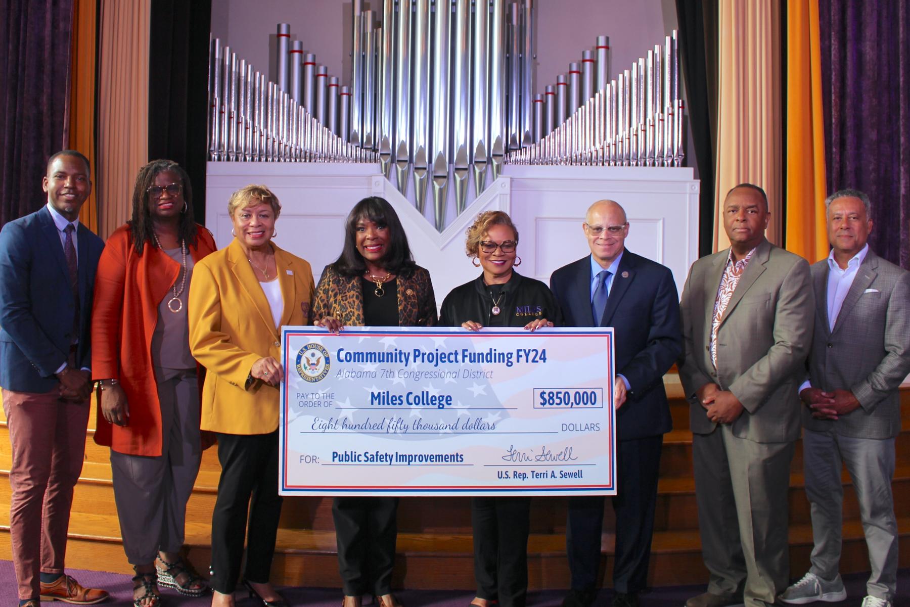 Read More - Rep. Sewell Announces $850,000 to Improve Public Safety at Miles College